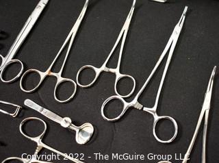 Collection including Stainless Steel Hemostats and Surgical Tools  