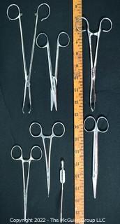 Assortment of Stainless Steel Surgical Tools.  