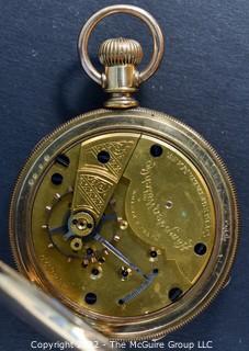 Size 18 - Hampden Watch Co. - Serial# 284592 - 11J - Open Silver Plated Case