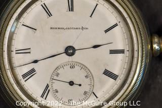 Size 18 - Hampden Watch Co. - Mermod, Jaccard & Co. - "Standard", St. Louis, MO - Serial# 222943 - 11J - Hunting Silver Plated Case 