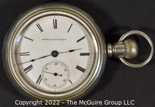 Size 18 - Hampden Watch Co. - Mermod, Jaccard & Co. - "Standard", St. Louis, MO - Serial# 222943 - 11J - Hunting Silver Plated Case 