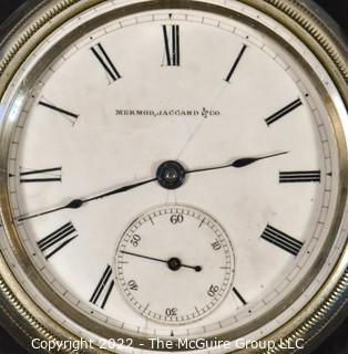 Size 18 - Hampden Watch Co. - Mermod, Jaccard & Co. - "Standard", St. Louis, MO - Serial# 222943 - 11J - Hunting Silver Plated Case 