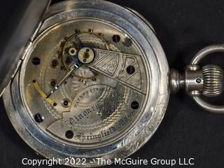 Size 18 - Hampden Watch Co. - Niagara Park, Springfield, MO - Serial# 302154 -
Open Coin Silver Case