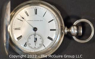 Size - Hampden Watch Co. - Tabert Chapman, Holyoke, MA - Serial# 305009 - Adjusted - Regulator on Plate - Open Coin Silver Case