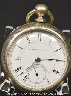 Size 18 - Hampden Watch Co. - T R Staley, Pittston, PA - Serial# 118151 - 11J - Open Oresilver Keywind Case