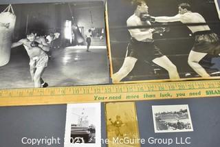 Vintage B & W Sports Photos including boxing and baseball.  