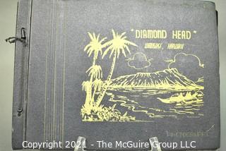 Vintage Post WWII Military Family Photo Album - Diamond Head and Honolulu Hawaii.  Includes photos of Joint Base Pearl Harbor-Hickam, Computer and Communication Rooms Pearl Harbor School, and surrounding scenery and landmarks. 