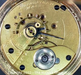 Size 18 - Hampden Watch Co. - Serial# 203791 - Open 18K Gold Filled Keywind Case {Note: Description Altered 4-6-22 @ 7:45pm ET}