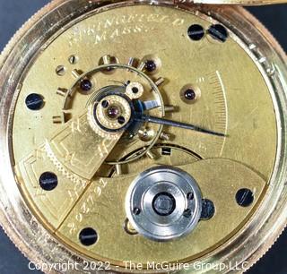 Size 18 - Hampden Watch Co. - Serial# 203791 - Open 18K Gold Filled Keywind Case {Note: Description Altered 4-6-22 @ 7:45pm ET}