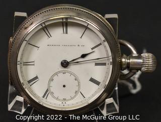 Size 16 - Hampden Watch Co. - Mermod Jaccard & Co. - M J & Cos. Railroad Watch 17 Jewel Serial# 102755 - 
Style: Hunting Coin Silver Case - 
Needs second hand
