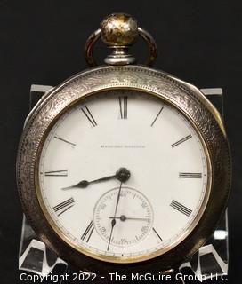 Size 18 - Hampden Watch Co. - Albert Pitts - Serial# 132975 - Open Keywind Coin Silver Case