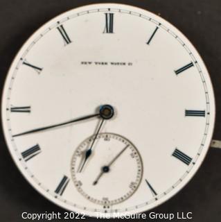 Size 16 - New York Watch Co. - Albert Clark, Springfield, MA - Serial# 6893 - 3/4 Plate - Abbot Conversion - 11J
