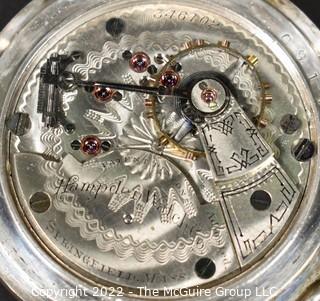 Size 18 - Hampden Watch Co. - Serial# 346102 - 15J - Adjusted - Open Coin Silver Case