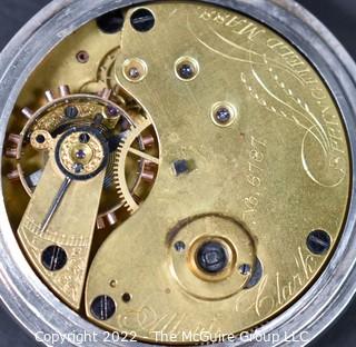 Size 18 - New York Watch Co. - Albert Clark, Springfield, MA - Serial# 6787 - 11J - 3/4 Plate - Open Silveroid Case