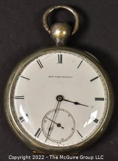 Size 18 - New York Watch Co. - Albert Clark, Springfield, MA - Serial# 6787 - 11J - 3/4 Plate - Open Silveroid Case