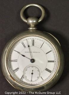 Size 18 - Hampden Watch Co. - Lakeside, Springfield, MA - Serial# 135630 - 11J - Open Silveroid Keywind Case