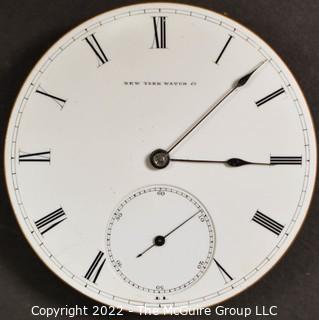 Size 18 - New York Watch Co - John L. King, Springfield, MA - Serial# 5403 - 3/4 Plate -  17J  Adjusted for Temperature - 