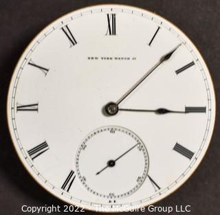 Size 18 - New York Watch Co - John L. King, Springfield, MA - Serial# 5403 - 3/4 Plate -  17J  Adjusted for Temperature - 