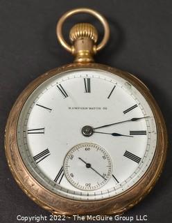 Size 18 - Hampden Watch Co. - Woolworth, Springfield, MA - Serial# 205591 - 15J - Open Gold Plated Keywind Case {Note: Description Altered 4-4-22 @2:33pm ET}