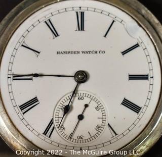 Size 18 - Hampden Watch Co. - Springfield, MA - Serial# 431859 - Open Coin Silver Keywind Case