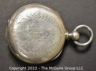 Size 18 - Hampden Watch Co. - Springfield, MA - Serial# 431859 - Open Coin Silver Keywind Case