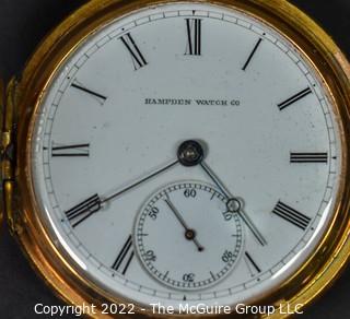 Size 18 - Hampden Watch Co. - Hayward, Springfield, MA - Serial# 246137 - 11J - Hunting Gilt Case 