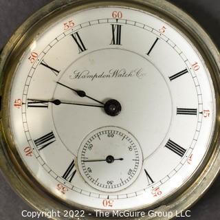 Size 18 - Hampden Watch Co. - Railman, Springfield, MA - Serial# 230511 - Hunting Silverine Case