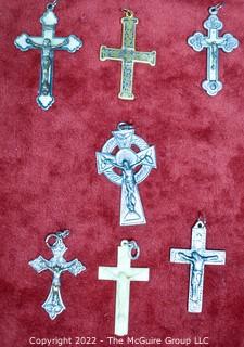 Collection of Vintage Scapular, Religious Medals and Rosary Prayer Beads.