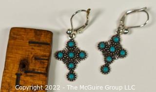 Southwest Style Cross Dangle Earrings. 