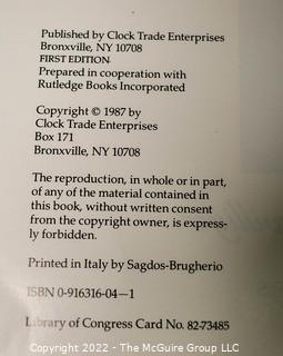 Books: Fine Carriage Clocks by Joseph Finelli; American Watchmaking by Michael C. Harrold; and American Pocket Watches by Cooksey Shugart