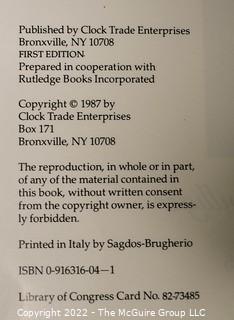 Books: Fine Carriage Clocks by Joseph Finelli; American Watchmaking by Michael C. Harrold; and American Pocket Watches by Cooksey Shugart