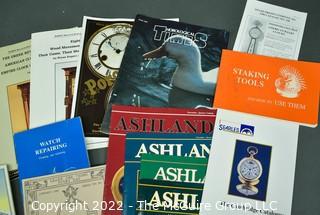 Various Horological Catalogues and Bulletins as well as Bulova Watch Course, Volumes I and II 