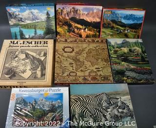 Group of Vintage Jigsaw Puzzles.