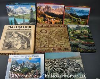 Group of Vintage Jigsaw Puzzles.