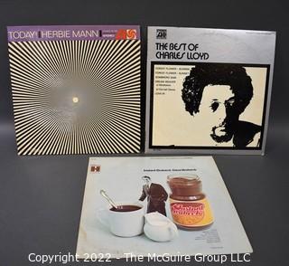 Three (3) 33.3 LP Vinyl Records Including Today's Herbie Mann, Best of Charles Lloyd and Instant Brubeck, Dave Brubeck. 