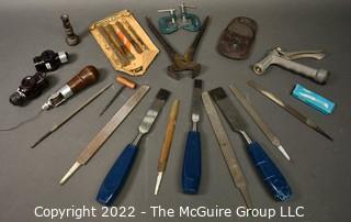 Group of Hand Tools. Chisels, files, etc