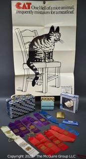 Vintage B. Kliban Cat Poster, 4H Ribbons, Hand Bag, Compact & More