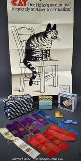 Vintage B. Kliban Cat Poster, 4H Ribbons, Hand Bag, Compact & More