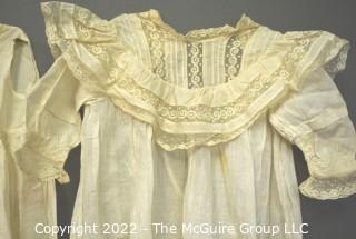 Antique Lace and Linen Baby Christening Gowns.