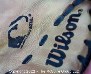 Group of Vintage Leather Baseball Gloves 