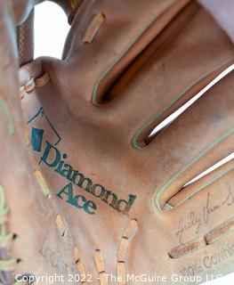 Group of Vintage Leather Baseball Gloves 