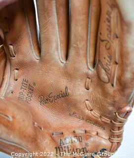 Group of Vintage Leather Baseball Gloves 