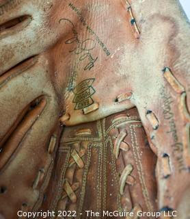 Group of Vintage Leather Baseball Gloves 