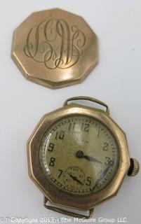 Monogrammed ladies Elgin wristwatch; needs repair; -#1192