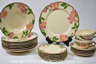 Vintage Set of Franciscan Desert Rose Porcelain China Dinnerware.