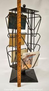 Countertop Revolving Greeting Card or Postcard Display Rack, 18" tall.