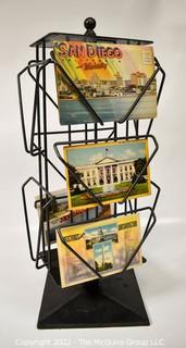 Countertop Revolving Greeting Card or Postcard Display Rack, 18" tall.