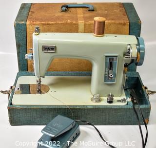 Vintage Electric Brother Sewing Machine in Case