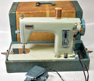 Vintage Electric Brother Sewing Machine in Case