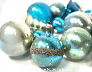 Group of Vintage Mercury Glass Ball Christmas Ornaments